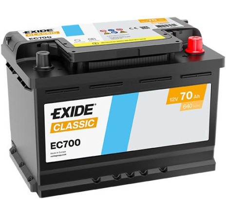 Acumulator EXIDE Classic 70Ah 640A 12V – EC700 Acumulator EXIDE Classic 70Ah 640A 12V – EC700