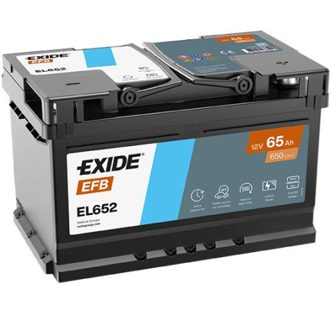 Acumulator EXIDE EFB 65Ah 650A 12V Start-Stop – EL652 Acumulator EXIDE EFB 65Ah 650A 12V Start-Stop – EL652