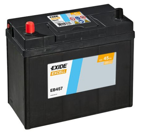 Acumulator EXIDE Excell Asia 45Ah 330A 12V Borne Inverse – EB457 Acumulator EXIDE Excell Asia 45Ah 330A 12V Borne Inverse – EB457