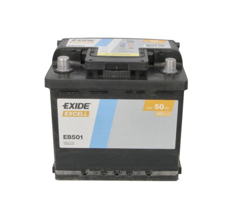 Acumulator EXIDE Excell 50Ah 450A 12V Borne Inverse – EB501 Acumulator EXIDE Excell 50Ah 450A 12V Borne Inverse – EB501