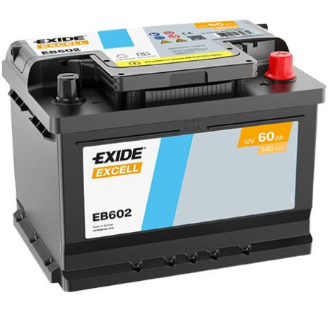 Acumulator EXIDE Excell 60Ah 540A 12V – EB602 Acumulator EXIDE Excell 60Ah 540A 12V – EB602