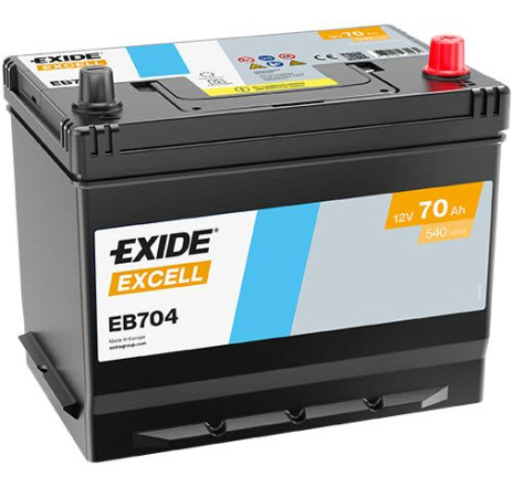 Acumulator EXIDE Excell Asia 70Ah 540A 12V – EB704 Acumulator EXIDE Excell Asia 70Ah 540A 12V – EB704