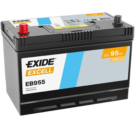 Acumulator EXIDE Excell Asia 95Ah 760A 12V Borne Inverse – EB955 Acumulator EXIDE Excell Asia 95Ah 760A 12V Borne Inverse – EB955