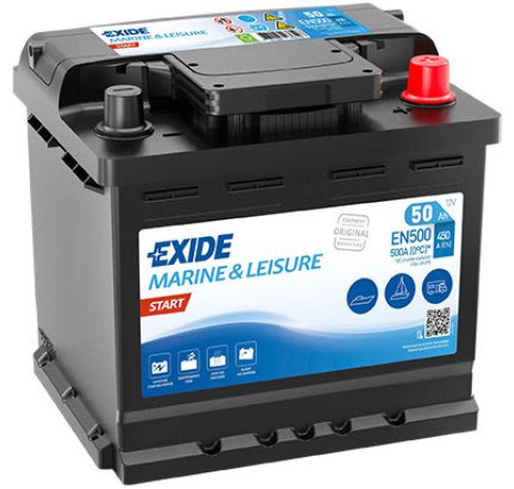 Acumulator EXIDE Marine & Leisure Start 50Ah 450A 12V – EN500 Acumulator EXIDE Marine & Leisure Start 50Ah 450A 12V – EN500