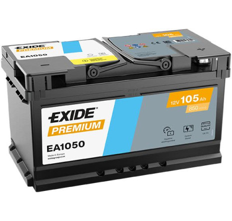Acumulator EXIDE Premium 105Ah 850A 12V – EA1050 Acumulator EXIDE Premium 105Ah 850A 12V – EA1050
