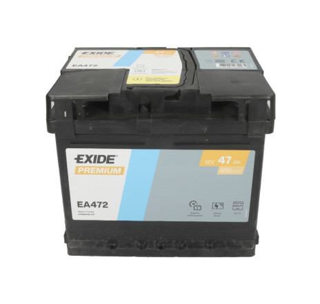 Acumulator EXIDE Premium 47Ah 450A 12V – EA472 Acumulator EXIDE Premium 47Ah 450A 12V – EA472