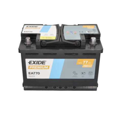 Acumulator EXIDE Premium 77Ah 760A 12V – EA770 Acumulator EXIDE Premium 77Ah 760A 12V – EA770