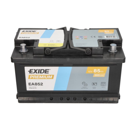 Acumulator EXIDE Premium 85Ah 800A 12V – EA852 Acumulator EXIDE Premium 85Ah 800A 12V – EA852
