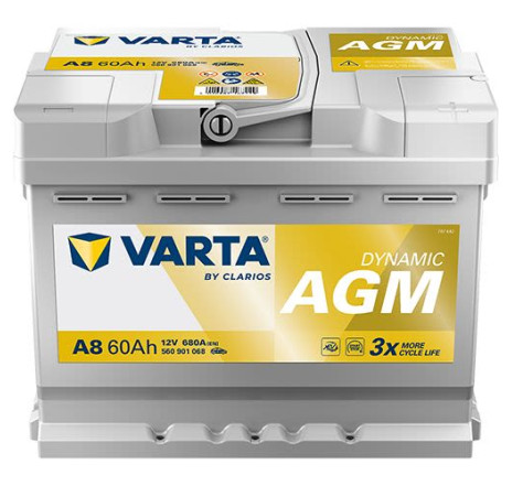 Acumulator VARTA Dynamic AGM A8 60Ah 680A 12V – 560901068K262 Acumulator VARTA Dynamic AGM A8 60Ah 680A 12V – 560901068K262
