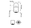 SET 2 BECURI FAR H4/W5W P43T-38 60/55W 12V WHITE VISION ULTRA PHILIPS