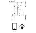 BEC SOCLU NEGRU 12V 1.2W SET 10 BUC NARVA