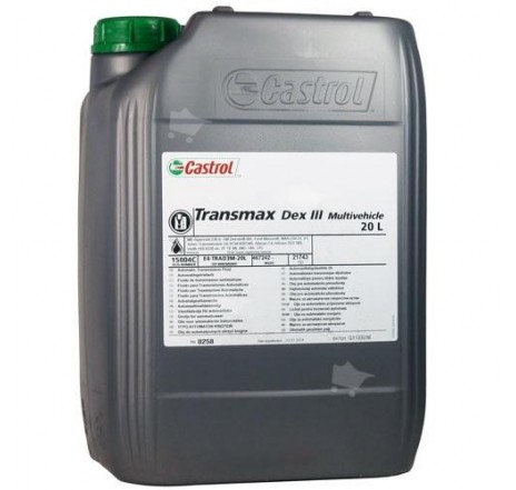 Ulei cutie viteze automata / servodirectie CASTROL Transmax Dex III Multivehicle 20L