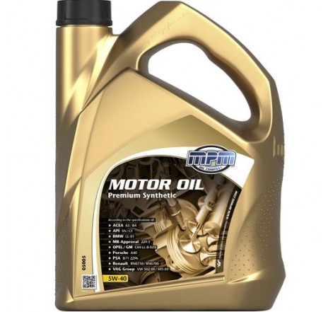 Ulei motor MPM OIL PREMIUM SYNTHETIC 5W40 5L