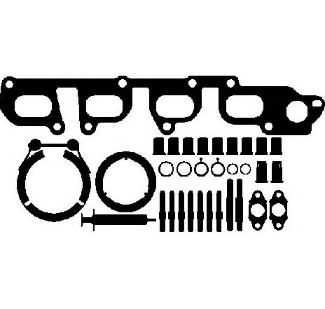 Set montaj, turbocompresor ELRING 323.400</br>Piesa auto pentru Sistemul de esapament Set montaj, turbocompresor ELRING 323.400</br>Piesa auto pentru Sistemul de esapament