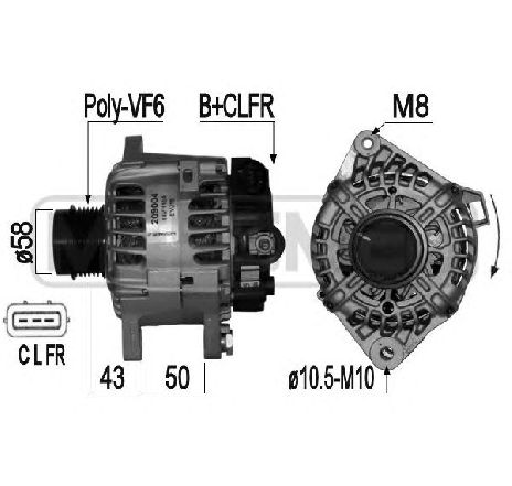 Generator / Alternator ERA 209004</br>Piesa auto pentru Generator /Alternator / Elemente Generator / Alternator ERA 209004</br>Piesa auto pentru Generator /Alternator / Elemente