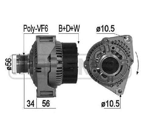 Generator / Alternator ERA 209040</br>Piesa auto pentru Generator /Alternator / Elemente Generator / Alternator ERA 209040</br>Piesa auto pentru Generator /Alternator / Elemente