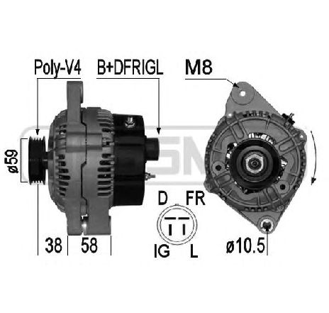 Generator / Alternator ERA 209076</br>Piesa auto pentru Generator /Alternator / Elemente Generator / Alternator ERA 209076</br>Piesa auto pentru Generator /Alternator / Elemente