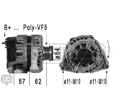 Generator / Alternator ERA 209089</br>Piesa auto pentru Generator /Alternator / Elemente Generator / Alternator ERA 209089</br>Piesa auto pentru Generator /Alternator / Elemente