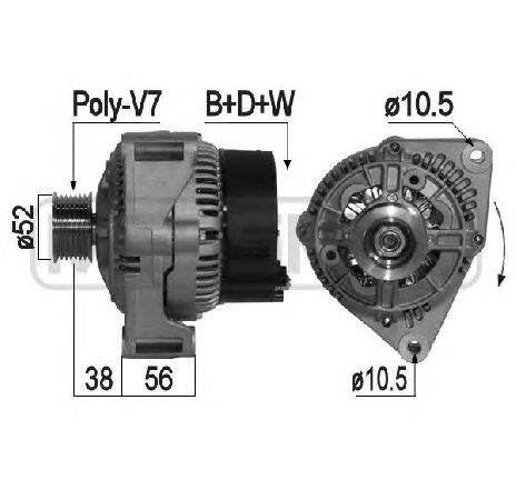 Generator / Alternator ERA 209091</br>Piesa auto pentru Generator /Alternator / Elemente Generator / Alternator ERA 209091</br>Piesa auto pentru Generator /Alternator / Elemente