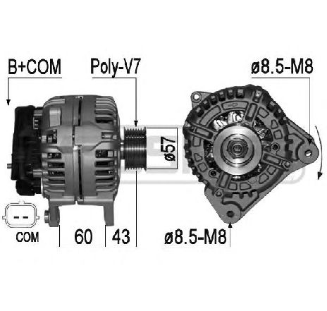 Generator / Alternator ERA 209097</br>Piesa auto pentru Generator /Alternator / Elemente Generator / Alternator ERA 209097</br>Piesa auto pentru Generator /Alternator / Elemente