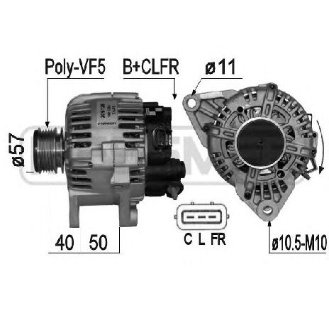 Generator / Alternator ERA 209128</br>Piesa auto pentru Generator /Alternator / Elemente Generator / Alternator ERA 209128</br>Piesa auto pentru Generator /Alternator / Elemente