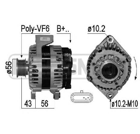 Generator / Alternator ERA 209135</br>Piesa auto pentru Generator /Alternator / Elemente Generator / Alternator ERA 209135</br>Piesa auto pentru Generator /Alternator / Elemente