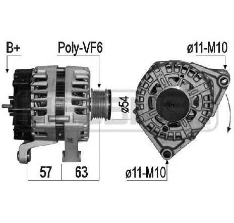 Generator / Alternator ERA 209244</br>Piesa auto pentru Generator /Alternator / Elemente Generator / Alternator ERA 209244</br>Piesa auto pentru Generator /Alternator / Elemente