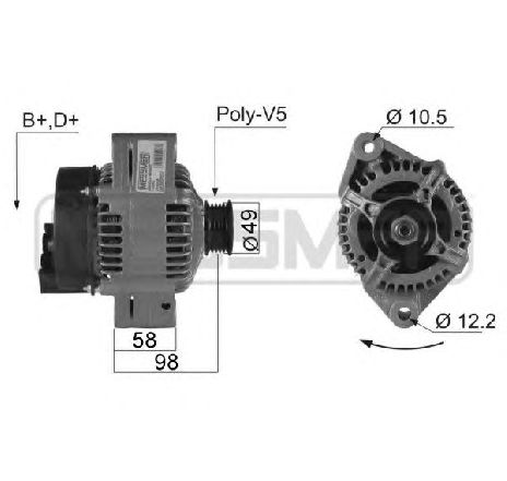 Generator / Alternator ERA 210005</br>Piesa auto pentru Generator /Alternator / Elemente Generator / Alternator ERA 210005</br>Piesa auto pentru Generator /Alternator / Elemente