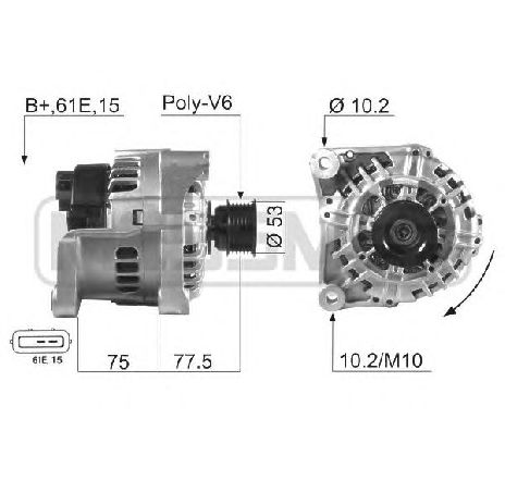 Generator / Alternator ERA 210012</br>Piesa auto pentru Generator /Alternator / Elemente Generator / Alternator ERA 210012</br>Piesa auto pentru Generator /Alternator / Elemente