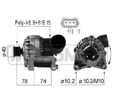 Generator / Alternator ERA 210164</br>Piesa auto pentru Generator /Alternator / Elemente Generator / Alternator ERA 210164</br>Piesa auto pentru Generator /Alternator / Elemente