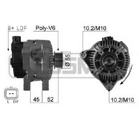 Generator / Alternator ERA 210207</br>Piesa auto pentru Generator /Alternator / Elemente Generator / Alternator ERA 210207</br>Piesa auto pentru Generator /Alternator / Elemente