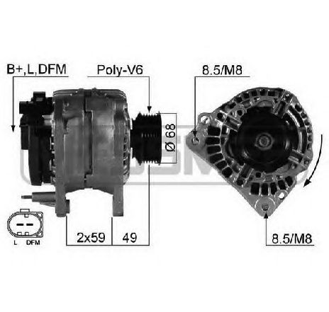 Generator / Alternator ERA 210256</br>Piesa auto pentru Generator /Alternator / Elemente Generator / Alternator ERA 210256</br>Piesa auto pentru Generator /Alternator / Elemente