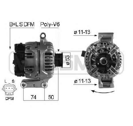 Generator / Alternator ERA 210443</br>Piesa auto pentru Generator /Alternator / Elemente Generator / Alternator ERA 210443</br>Piesa auto pentru Generator /Alternator / Elemente