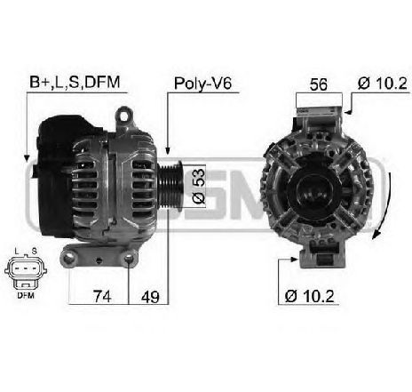 Generator / Alternator ERA 210445</br>Piesa auto pentru Generator /Alternator / Elemente Generator / Alternator ERA 210445</br>Piesa auto pentru Generator /Alternator / Elemente