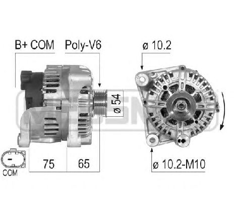 Generator / Alternator ERA 210499</br>Piesa auto pentru Generator /Alternator / Elemente Generator / Alternator ERA 210499</br>Piesa auto pentru Generator /Alternator / Elemente