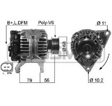 Generator / Alternator ERA 210572</br>Piesa auto pentru Generator /Alternator / Elemente Generator / Alternator ERA 210572</br>Piesa auto pentru Generator /Alternator / Elemente