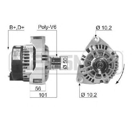 Generator / Alternator ERA 210617</br>Piesa auto pentru Generator /Alternator / Elemente Generator / Alternator ERA 210617</br>Piesa auto pentru Generator /Alternator / Elemente