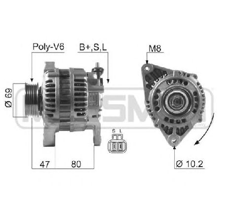Generator / Alternator ERA 210625</br>Piesa auto pentru Generator /Alternator / Elemente Generator / Alternator ERA 210625</br>Piesa auto pentru Generator /Alternator / Elemente