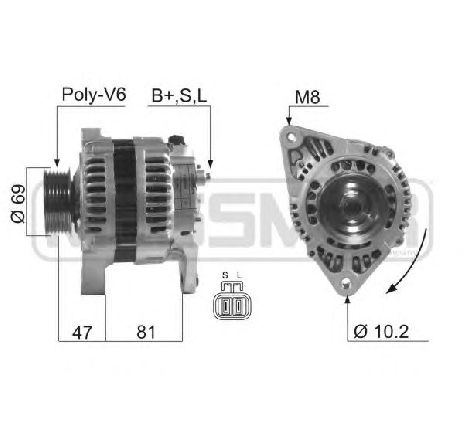 Generator / Alternator ERA 210627</br>Piesa auto pentru Generator /Alternator / Elemente Generator / Alternator ERA 210627</br>Piesa auto pentru Generator /Alternator / Elemente