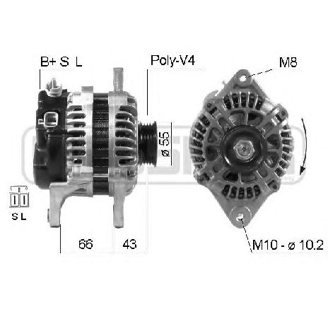 Generator / Alternator ERA 210658</br>Piesa auto pentru Generator /Alternator / Elemente Generator / Alternator ERA 210658</br>Piesa auto pentru Generator /Alternator / Elemente