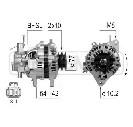 Generator / Alternator ERA 210801</br>Piesa auto pentru Generator /Alternator / Elemente Generator / Alternator ERA 210801</br>Piesa auto pentru Generator /Alternator / Elemente