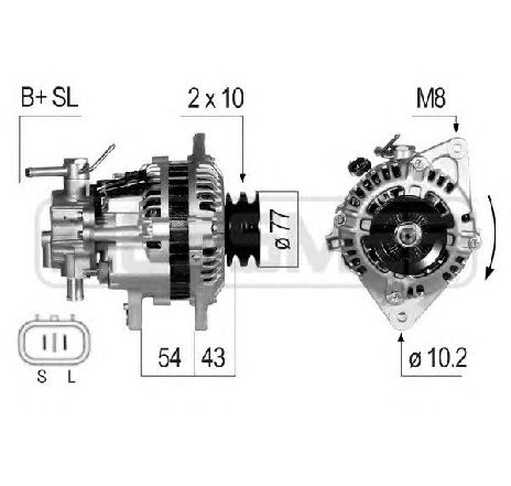 Generator / Alternator ERA 210806</br>Piesa auto pentru Generator /Alternator / Elemente Generator / Alternator ERA 210806</br>Piesa auto pentru Generator /Alternator / Elemente
