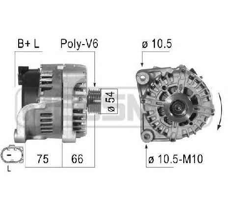 Generator / Alternator ERA 210815</br>Piesa auto pentru Generator /Alternator / Elemente Generator / Alternator ERA 210815</br>Piesa auto pentru Generator /Alternator / Elemente