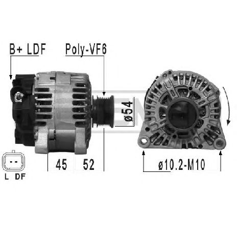Generator / Alternator ERA 210931</br>Piesa auto pentru Generator /Alternator / Elemente Generator / Alternator ERA 210931</br>Piesa auto pentru Generator /Alternator / Elemente