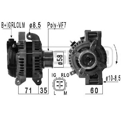 Generator / Alternator ERA 210934</br>Piesa auto pentru Generator /Alternator / Elemente Generator / Alternator ERA 210934</br>Piesa auto pentru Generator /Alternator / Elemente