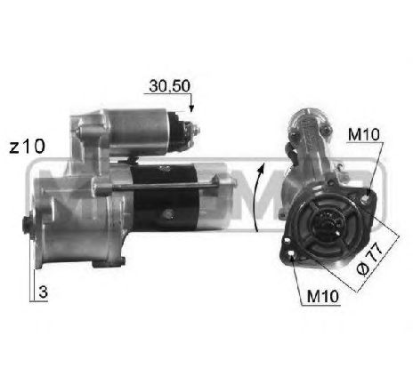 Starter ERA 220013</br>Piesa auto pentru Sistem pornire Starter ERA 220013</br>Piesa auto pentru Sistem pornire