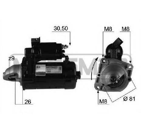 Starter ERA 220033</br>Piesa auto pentru Sistem pornire Starter ERA 220033</br>Piesa auto pentru Sistem pornire