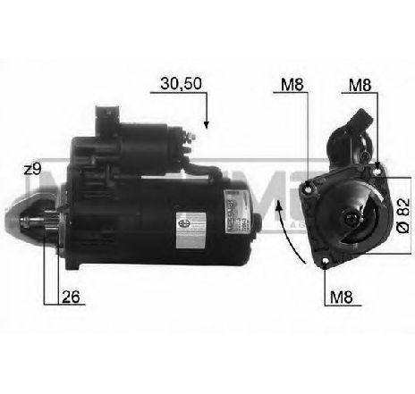 Starter ERA 220043</br>Piesa auto pentru Sistem pornire Starter ERA 220043</br>Piesa auto pentru Sistem pornire
