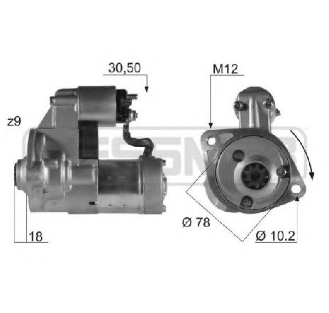 Starter ERA 220048</br>Piesa auto pentru Sistem pornire Starter ERA 220048</br>Piesa auto pentru Sistem pornire