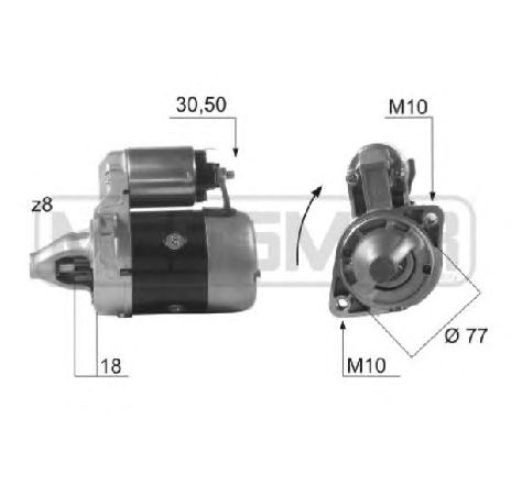 Starter ERA 220078</br>Piesa auto pentru Sistem pornire Starter ERA 220078</br>Piesa auto pentru Sistem pornire
